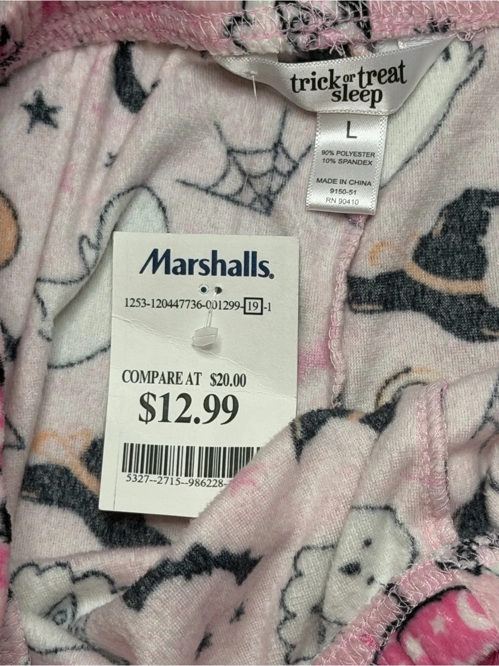 Trick or Treat Sleep Women’s Halloween Pajama Pants Pink Ghost Pumpkin Witch NWT